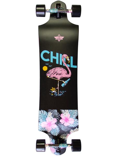 Dusters Chill 38" Drop-Thru Longboard Complete - Black Longboard Complete