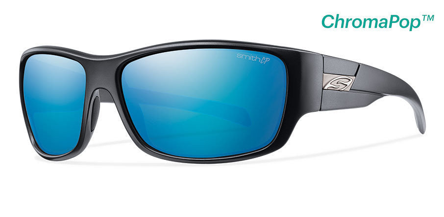 Smith Frontman Matte Black ChromaPop Polarized Blue Mirror Lens Sunglasses Sunglasses
