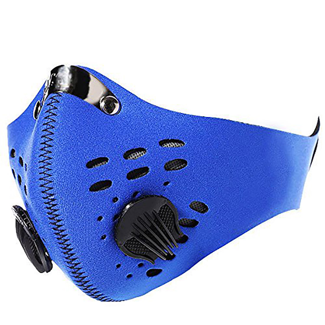 Face Mask with KN95 removable filter and exhale valves - Blue Face Mask