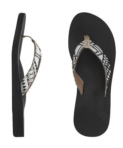 Reef Women's Midday Tides Black Sandals 1625-BLW Womens Footwear