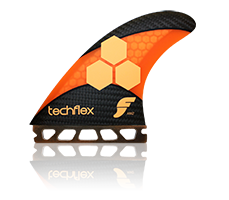 Futures Fins FAM2 Techflex Thruster Fluro Orange Surf Fins 3 fin set Fins
