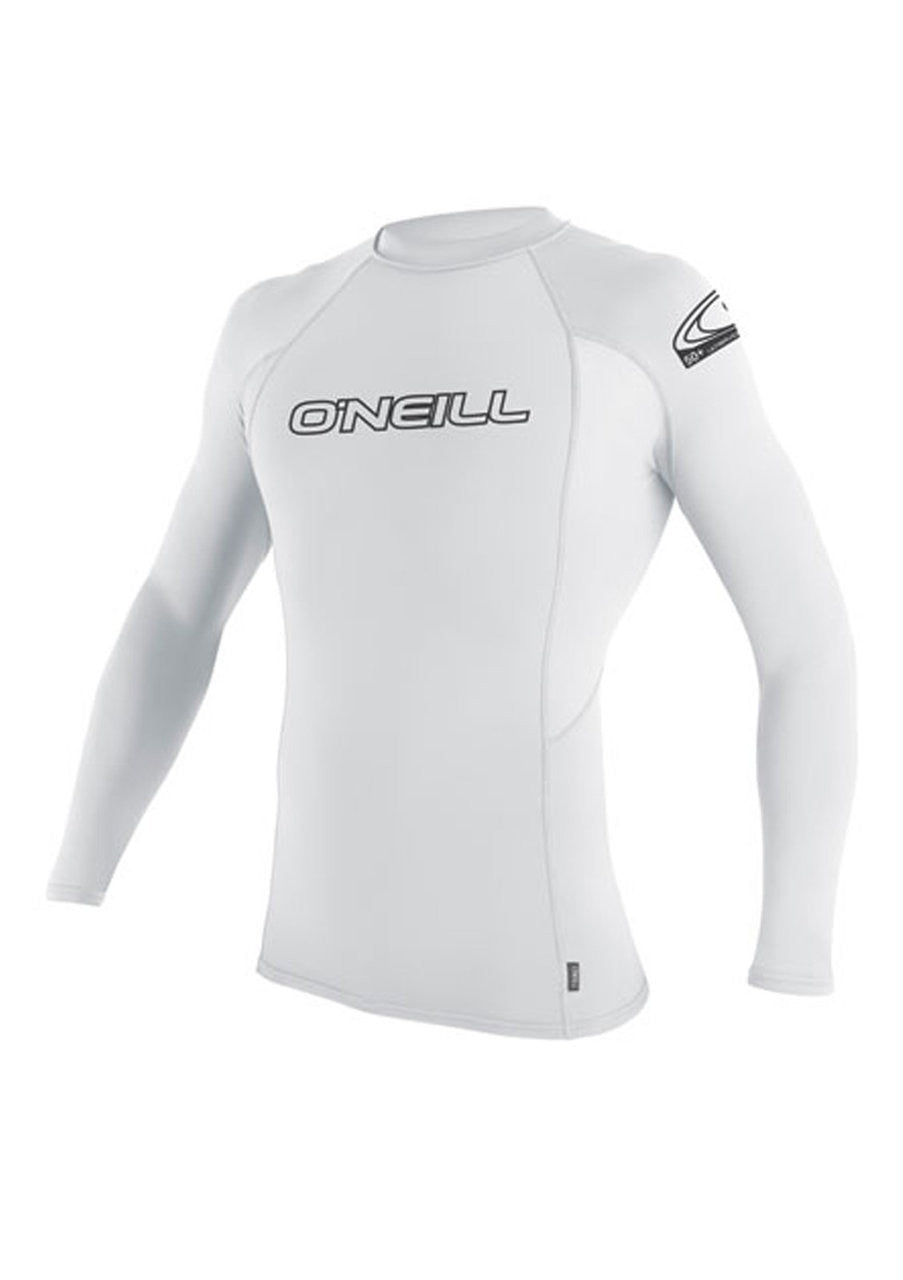 Oneill Womens Basic Skins L/S Rash Tee White Womens Rashguard