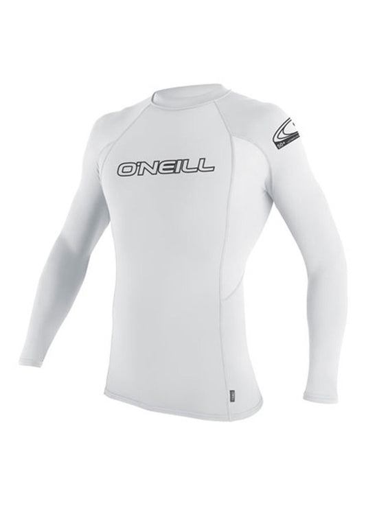 Oneill Womens Basic Skins L/S Rash Tee White Womens Rashguard