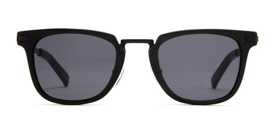 Otis The Talk Mineral Glass Sunglasses - Matte Black Grey Polarized Sunglasses