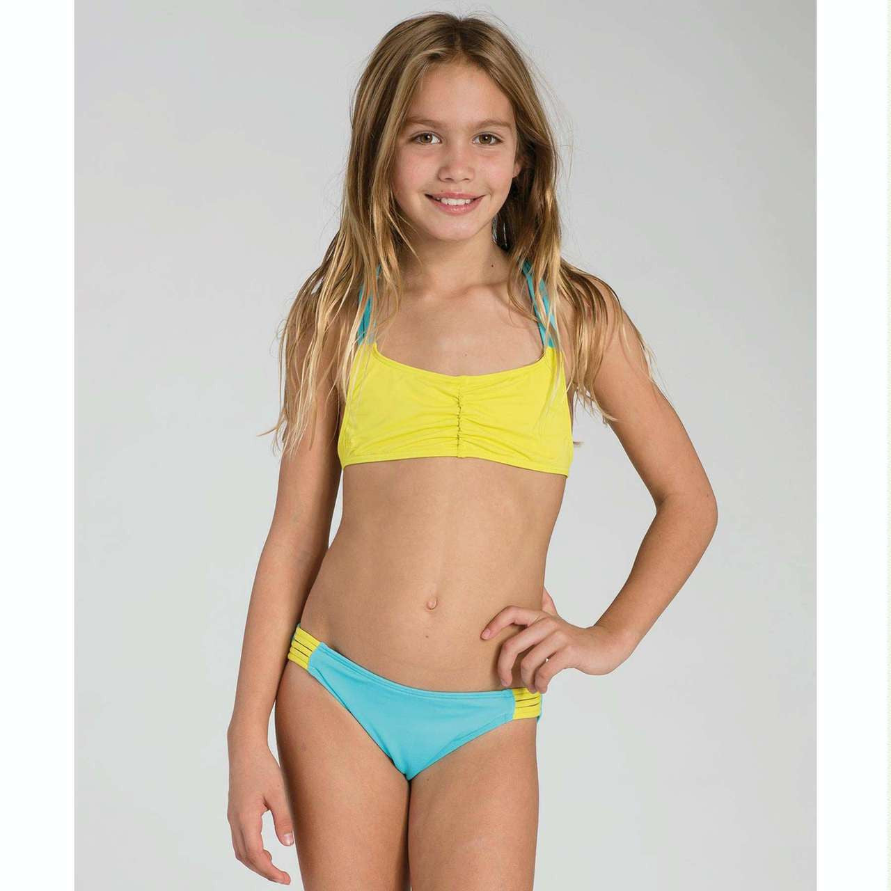 Billabong Sol Searcher Tali Girls Lemon Lime Bikini Set Y202CSOLLML youth swimwear