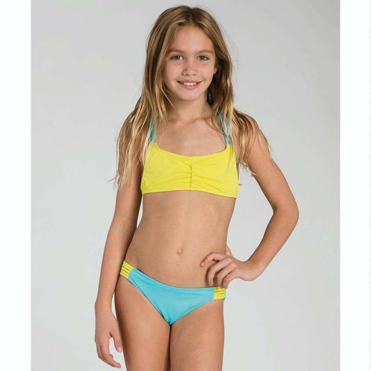 Billabong Sol Searcher Tali Girls Lemon Lime Bikini Set Y202CSOLLML youth swimwear