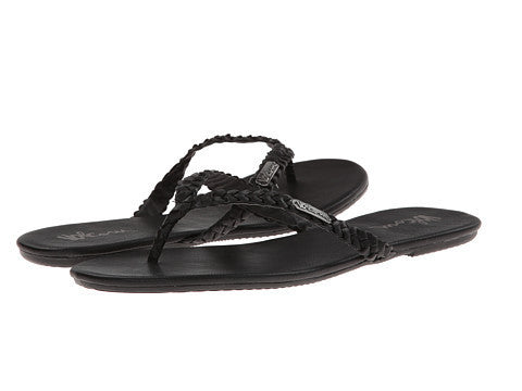 Womens Volcom Paradise Sandal- Black on Black W0811556 Womens Footwear