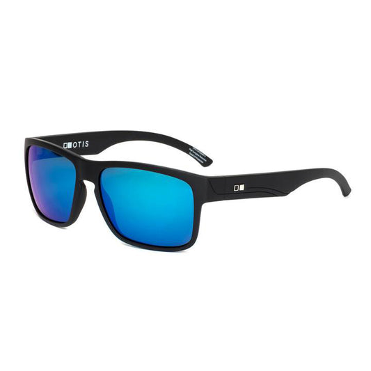 Otis Rambler Reflect Polarised Sunglasses - Matte Black Blue Mirror Sunglasses