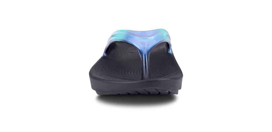 Oofos OOlala - Women's Recovery Sandals Atlantis Blue Womens Footwear