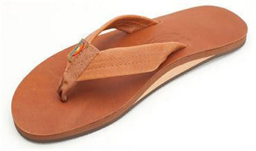 Rainbow Men's Classic Leather Single Layer Tan Sandals 301ALTS0TTTNM Mens Footwear