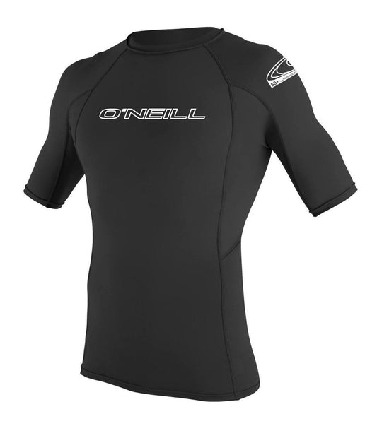 Oneill Basic Skins S/S Crew rashguard Black Tight Fit Rashguard Sun Protection