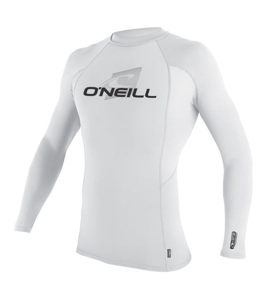 Oneill Skins LS Crew White White Lycra Rashguard UV Sun Protection Rashguard Sun Protection