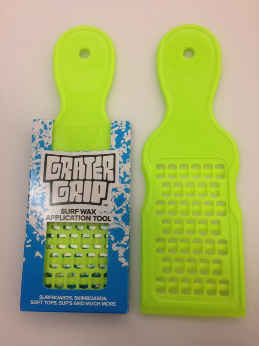Grater Grip Green Surfboard Waxing Tool makes beads and bumps fast surf wax application tool Surf Wax