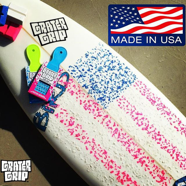 Grater Grip BLUE Surfboard Waxing Tool makes beads and bumps fast surf wax application tool Surf Wax