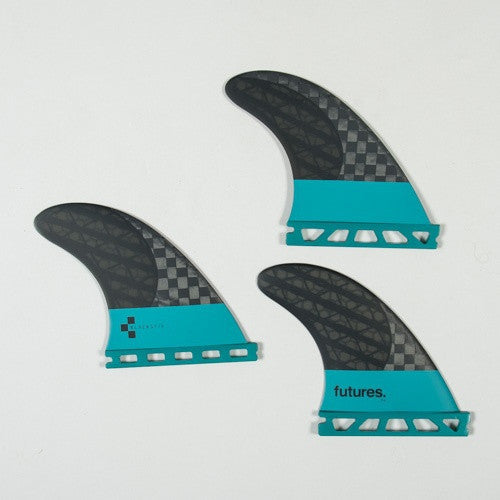 Futures Fins V2F4 Blackstix 3.0 Thruster Turquoise Fins 4540412 Fins