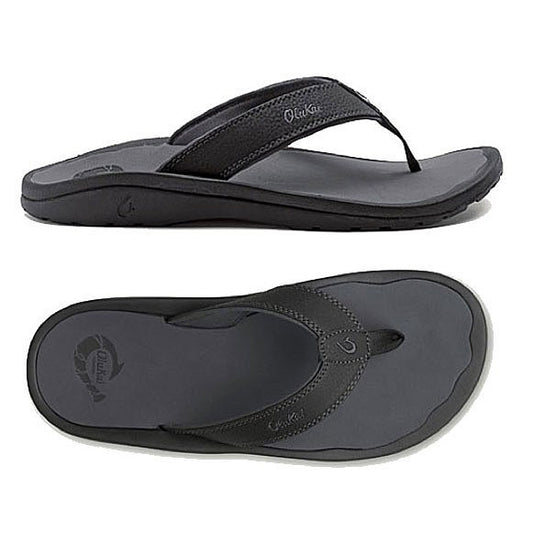 Olukai Ohana Men's Sandals - Black / Dark Shadow Mens Footwear