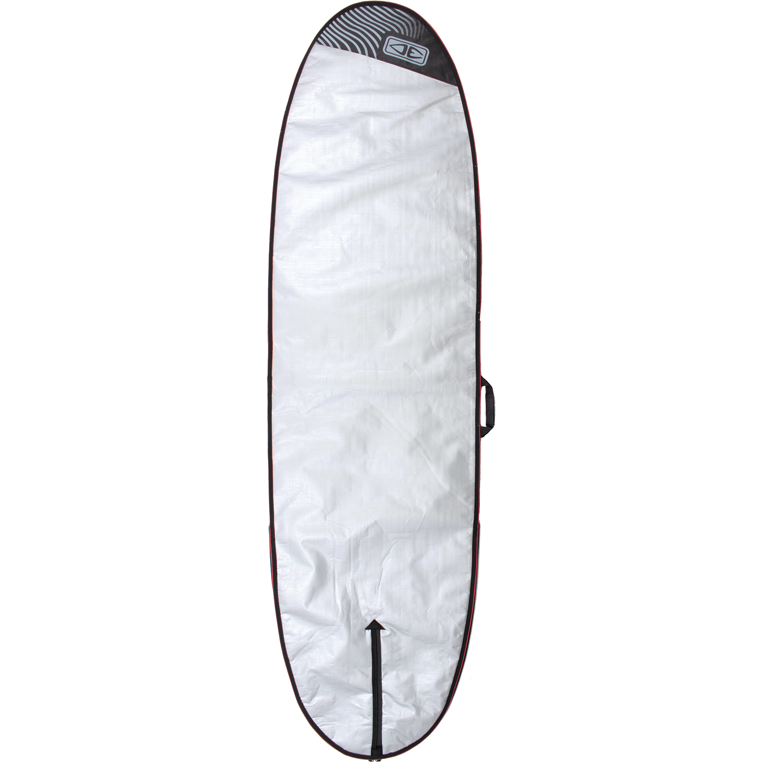 Ocean And Earth Barry Basic Longboard Bag Cover 9"2 - Silver Black Red surfboard bag