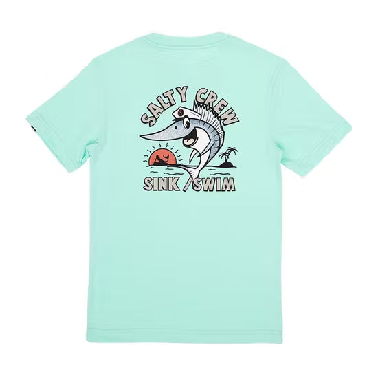 Salty Crew El Captian Boys SS T Shirt - Sea Foam Boys T Shirt