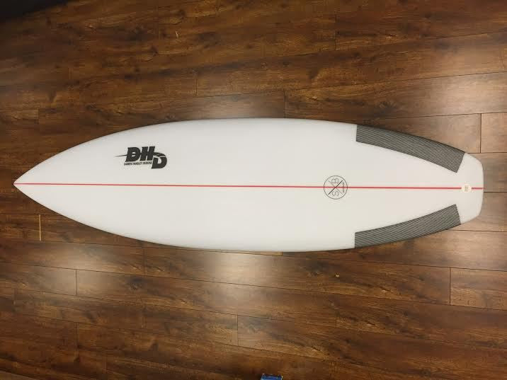 DHD Switch Blade 6'3 x 20-3/4 x 2-3/4 38.04L Hot Yellow Bottom White Top DHD10846 surfboard