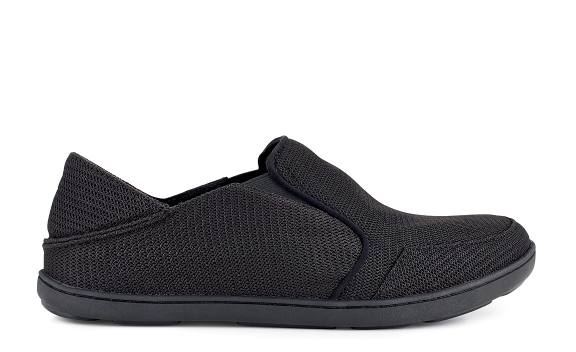 Olukai Nohea Mesh Onyx Onyx Black Slide Shoes 10188OXOX Mens Shoes 8