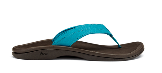 Olukai Ohana Women's Sandals Tropic Blue Dark Java Flip Flops Womens Footwear