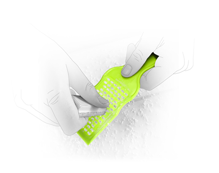 Grater Grip Green Surfboard Waxing Tool makes beads and bumps fast surf wax application tool Surf Wax