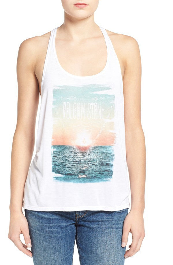 Volcom Birdie Twist Womens Tank Top White B3511600WHT womens tank