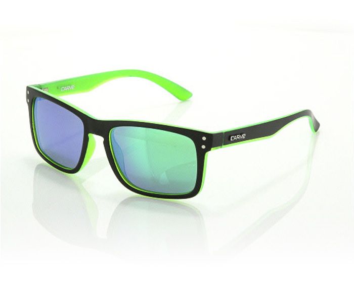 Carve Goblin Sunglasses - Ast Colors Polarized Sunglasses Black Green Polarized