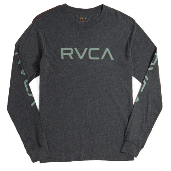 RVCA Big RVCA Longsleeve T Shirt - black green Mens Longsleeve Tee
