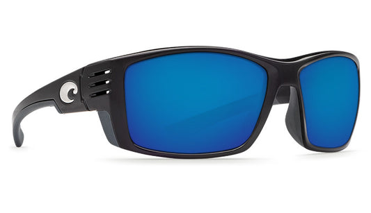COSTA CORTEZ SHINY BLACK BLUE MIRROR 580P POLARIZED SUNGLASSES Sunglasses