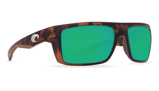COSTA MOTU MATTE RETRO TORTOISE GREEN MIRROR 580G POLARIZED GLASS SUNGLASSES Sunglasses