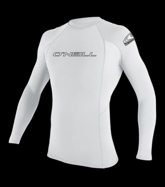 ONEILL BASIC WHITE L/S CREW MEN'S LYCRA 3342 Rashguard