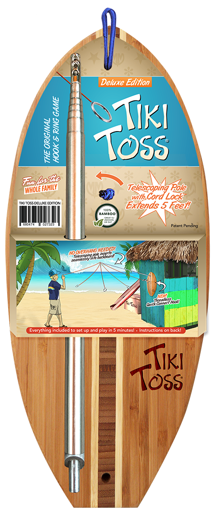 Tiki Toss Deluxe Ring Toss Game with Telescoping Pole Tiki Toss