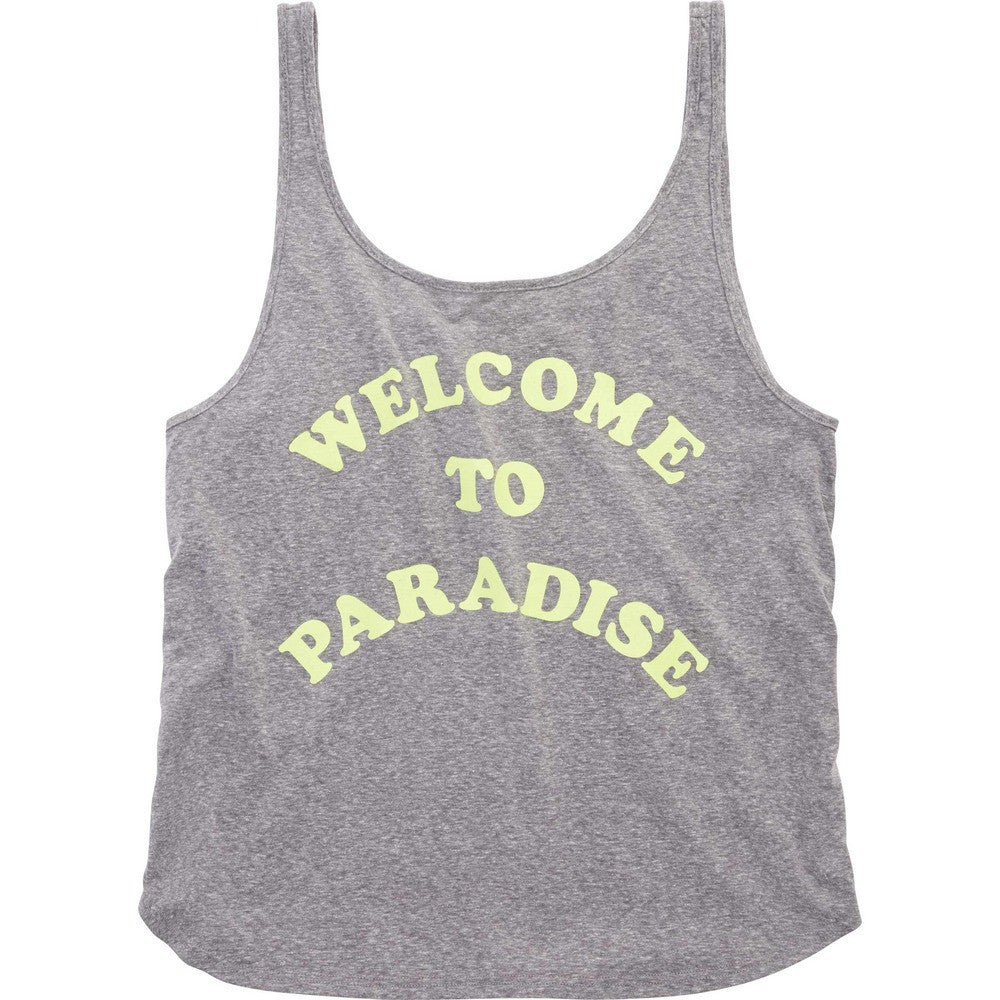Billabong Welcome To Paradise Athletic Grey Tank Top J412FWELDAG womens tank