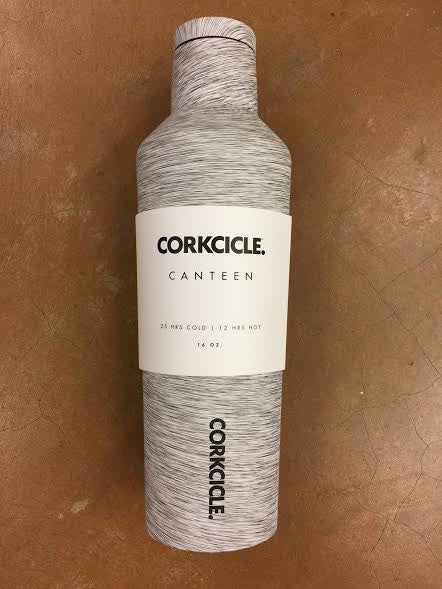 Corkcicle 16oz Canteen Heathered Grey Drink Holder