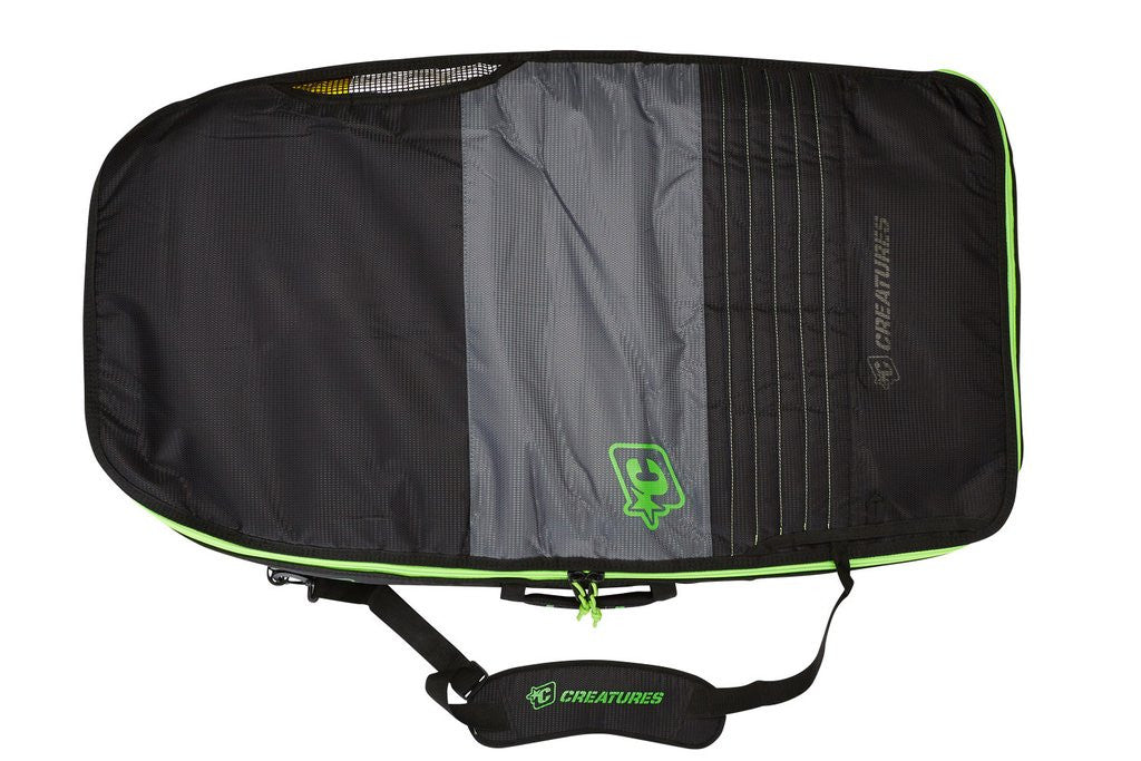Creatures Of Leisure Bodyboard Double Case 10mm Charcoal Lime Boogie Boards