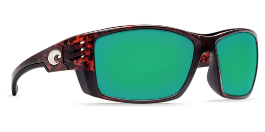 Costa Cortez Tortoise Green Mirror 580P Polarized Sunglasses Sunglasses