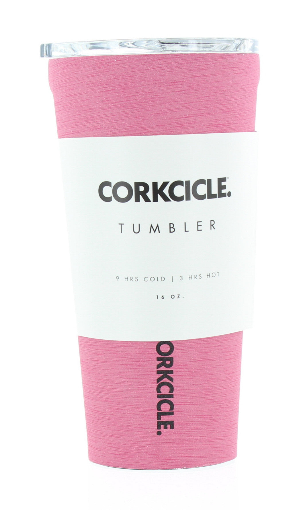 Corkcicle 24oz Tumbler Heathered Pink Cup Drink Holder