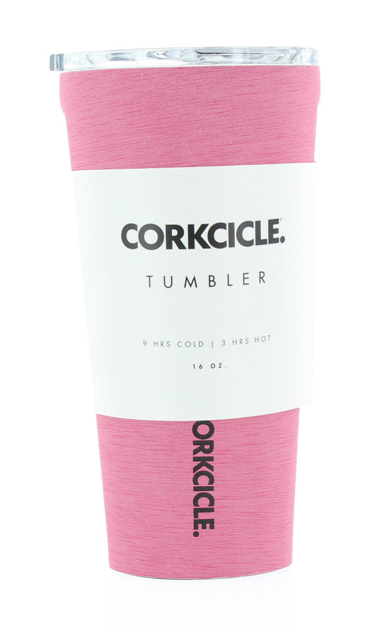 Corkcicle 24oz Tumbler Heathered Pink Cup Drink Holder