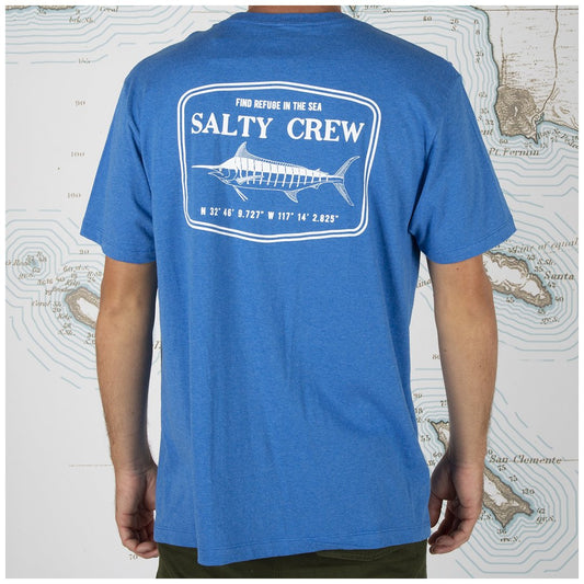 Salty Crew Stealth Standard SS Mens T Shirt - Blue Heather Mens T Shirt