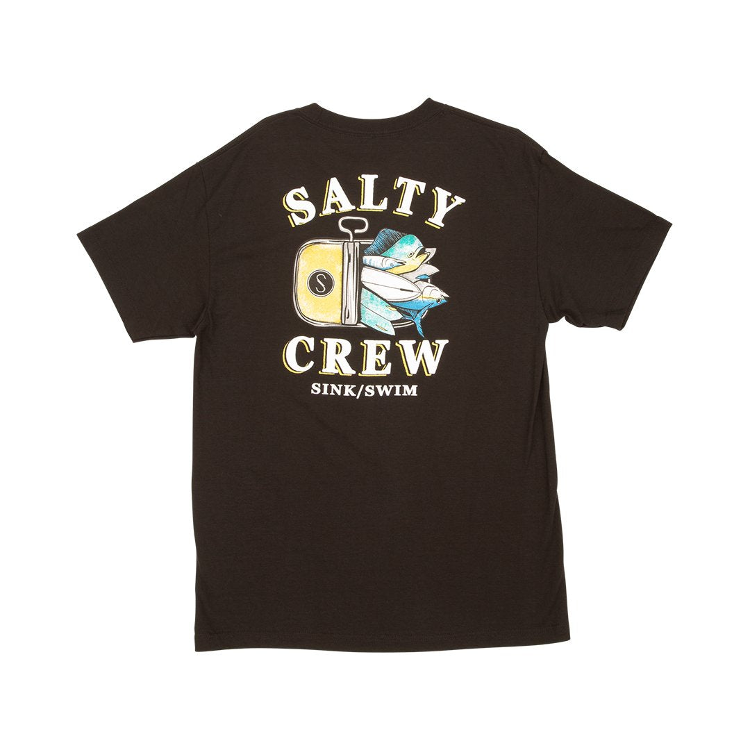 Salty Crew Overflow Men's Tee Shirt - Black Mens T Shirt