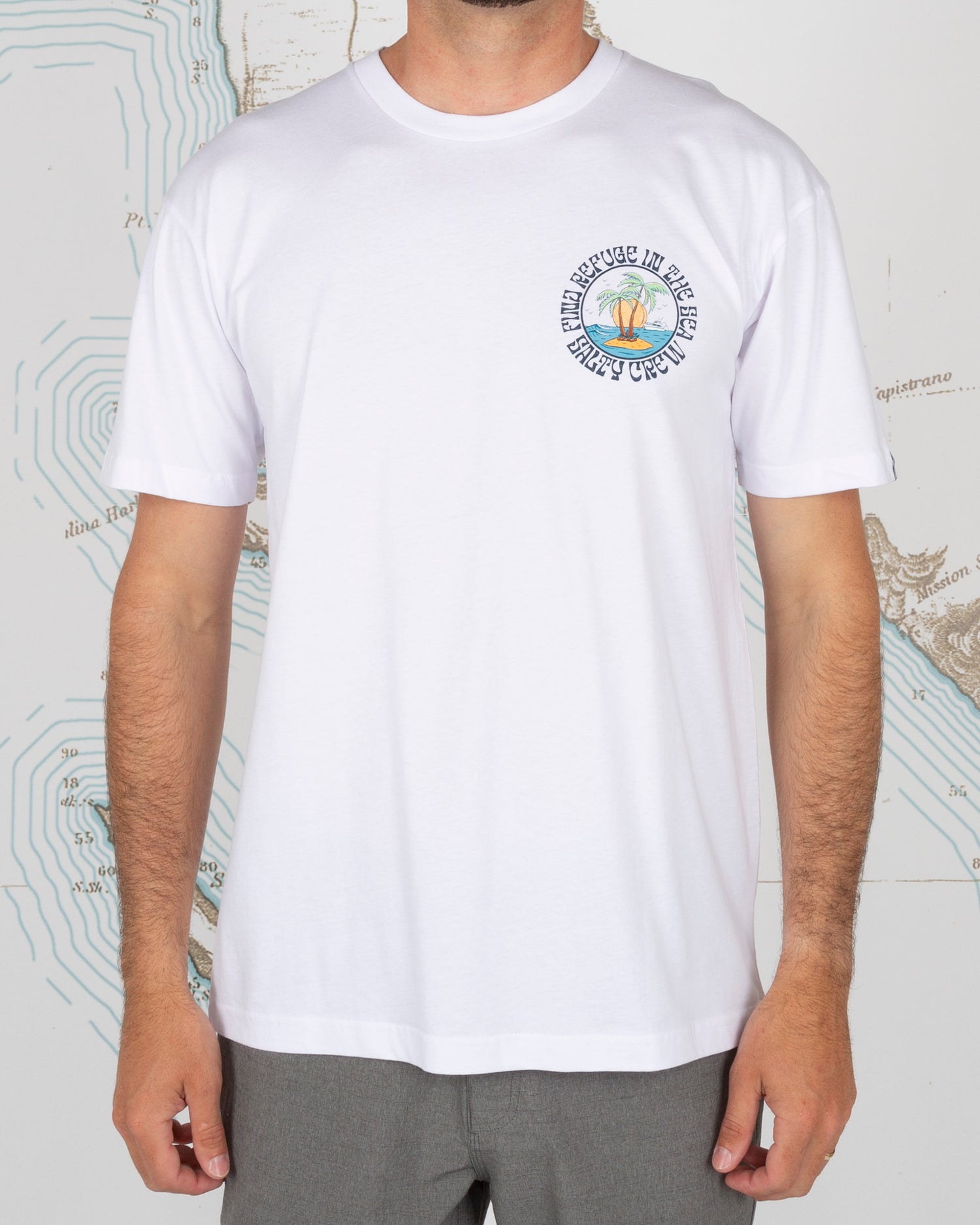 Salty Crew Dos Palms Premium S/S Tee - White Mens T Shirt
