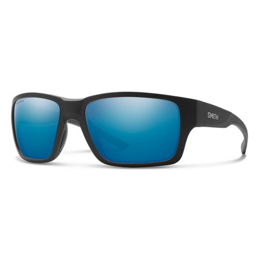 Smith Outback Matte Black ChromaPop Blue Mirror Sunglasses Sunglasses