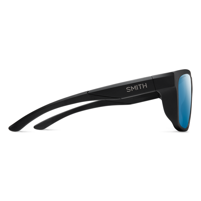 Smith Barra Matte Black ChromaPop Polarized Blue Mirror Lens Sunglasses