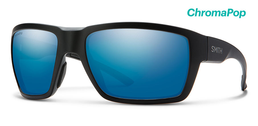 Smith Highwater Chroma Pop Polarized Blue Mirror Sunglasses - Matte Black Sunglasses