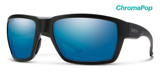Smith Highwater Chroma Pop Polarized Blue Mirror Sunglasses - Matte Black Sunglasses