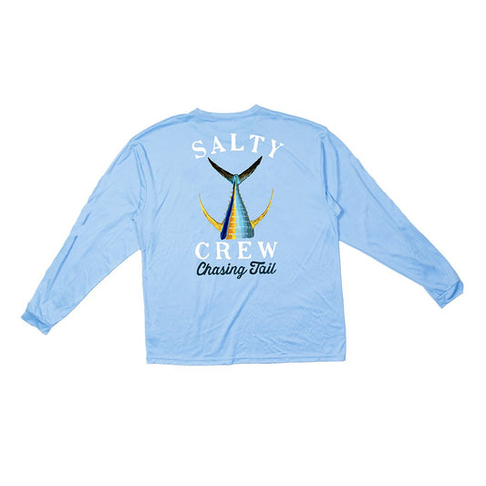 Salty Crew Tailed Tech Tee L/S - Cyan Rashguard Sun Protection