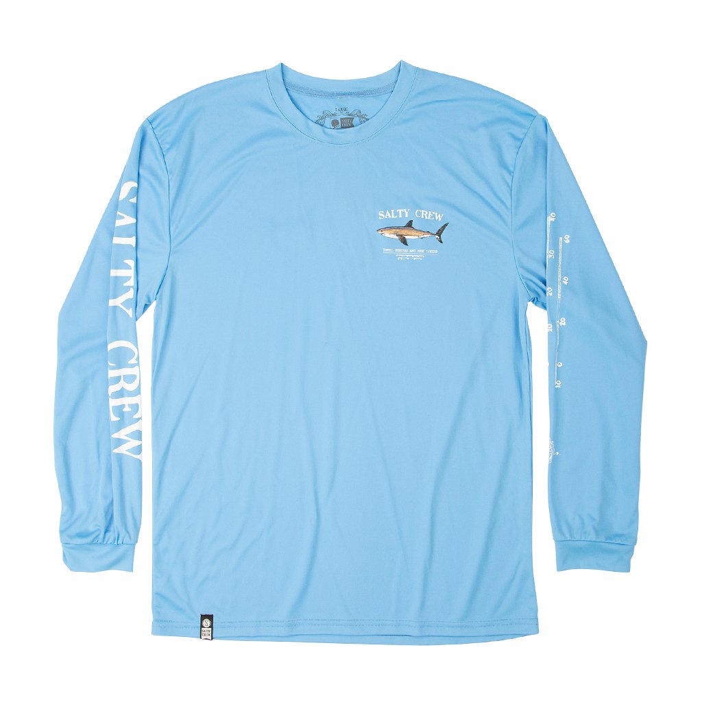 Salty Crew Bruce LS Mens Sunshirt - Colombia Blue Rashguard Sun Protection