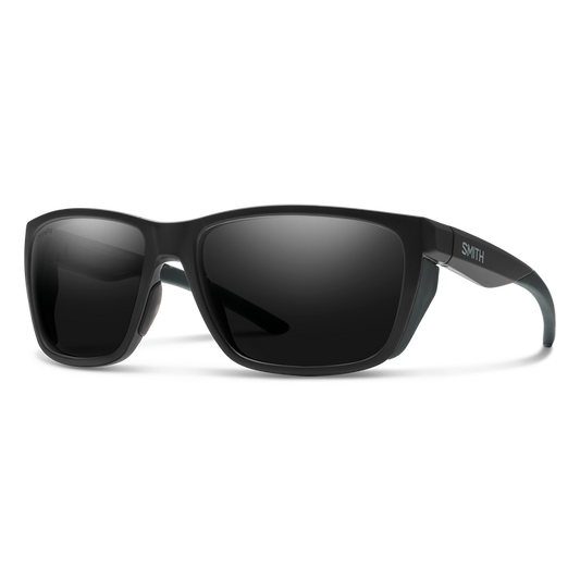 Smith Longfin Matte Black ChromaPop Polarized Black Sunglass Lenses