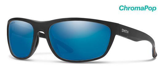 Smith Redding Matte Black ChromaPop Glass Polarized Blue Mirror Sunglasses Sunglasses